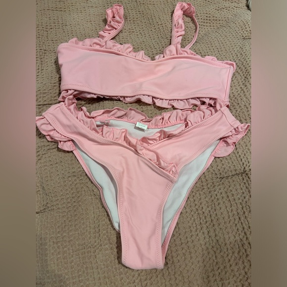 Small Pink Ruffle Bikini Set - Picture 2 of 10